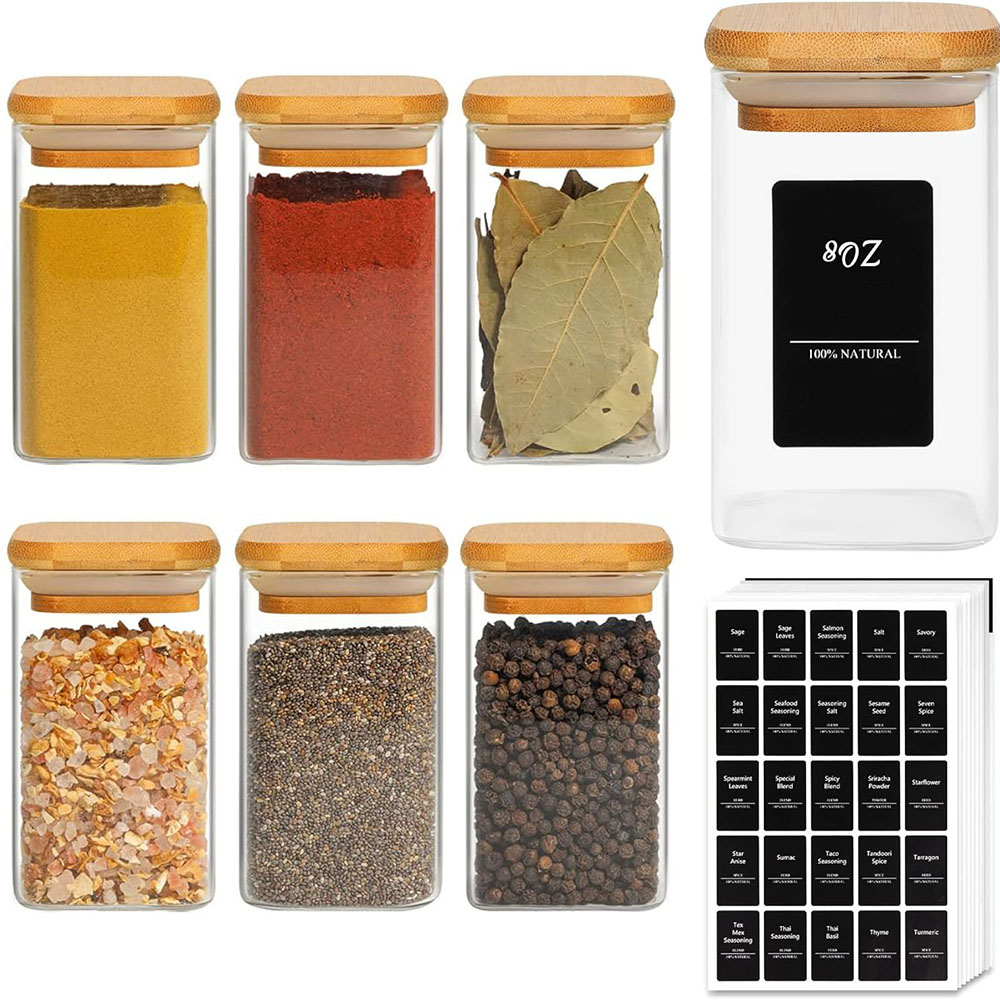 Mason Jar 8Oz - Potes de vidro para temperos com