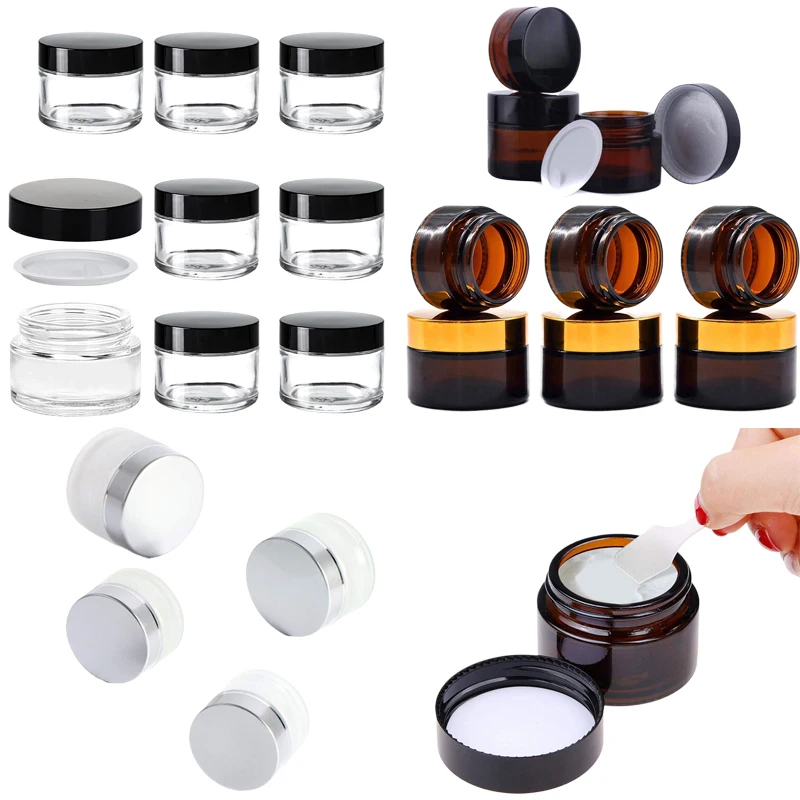 Candle Supplies Glass Jars - 5 peças 5g-100g mini frascos de