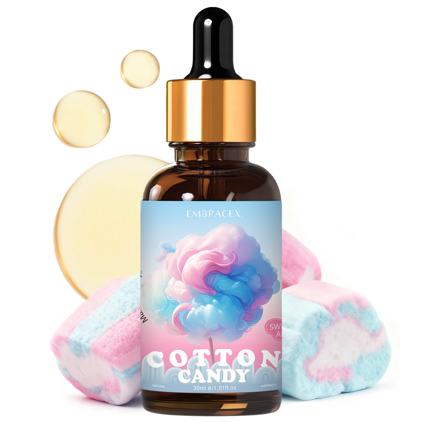 Candle Supplies Fragrance Oil - Óleo Essencial de Algodão Doce 30ml,