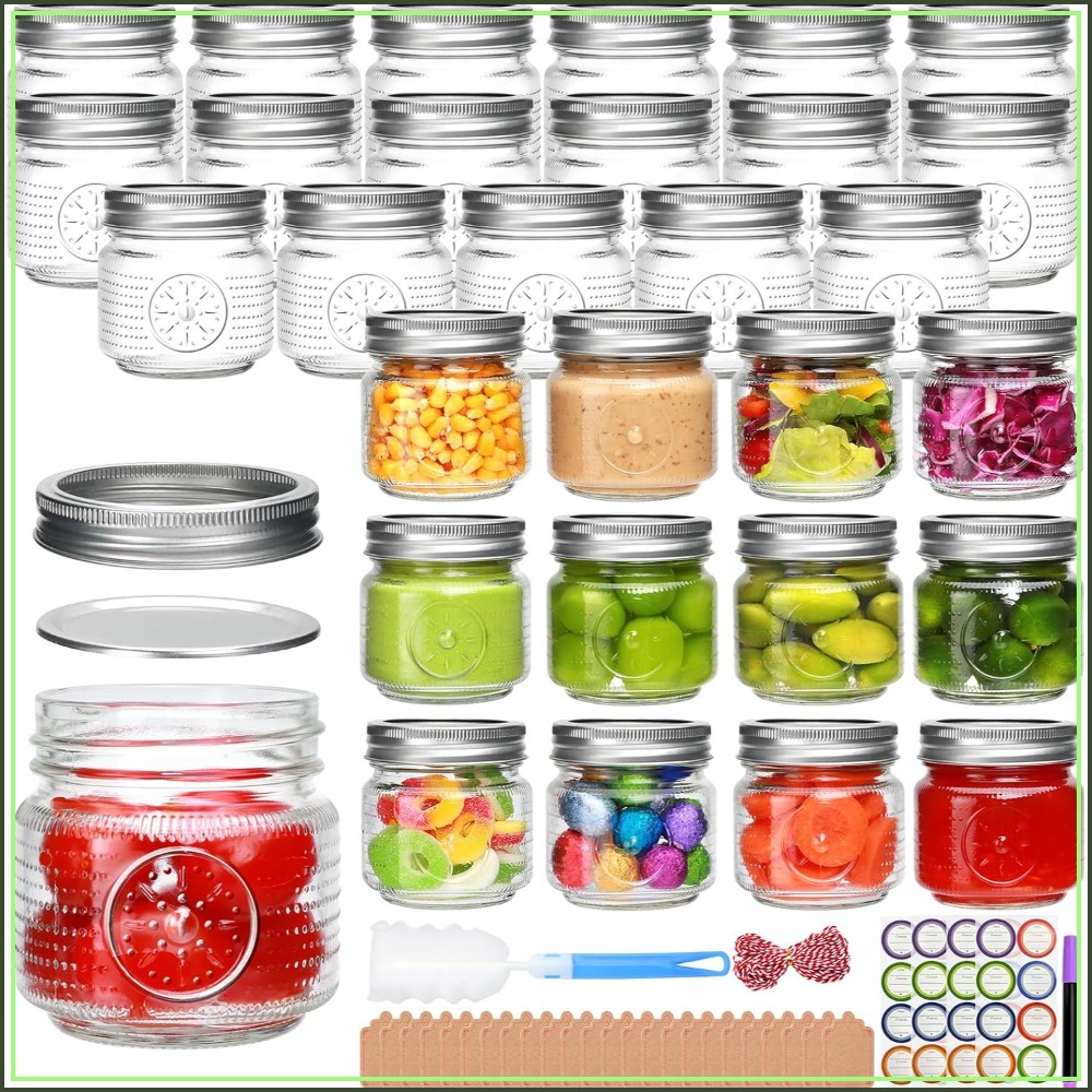 Mason Jar 8Oz - Pacote com 30 Frascos Mason de