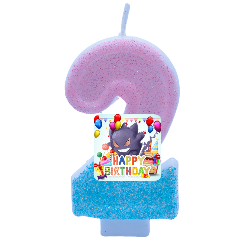 Zebra Candle Supplies - Velas Temáticas Pokémon Gengar Números 0-9,