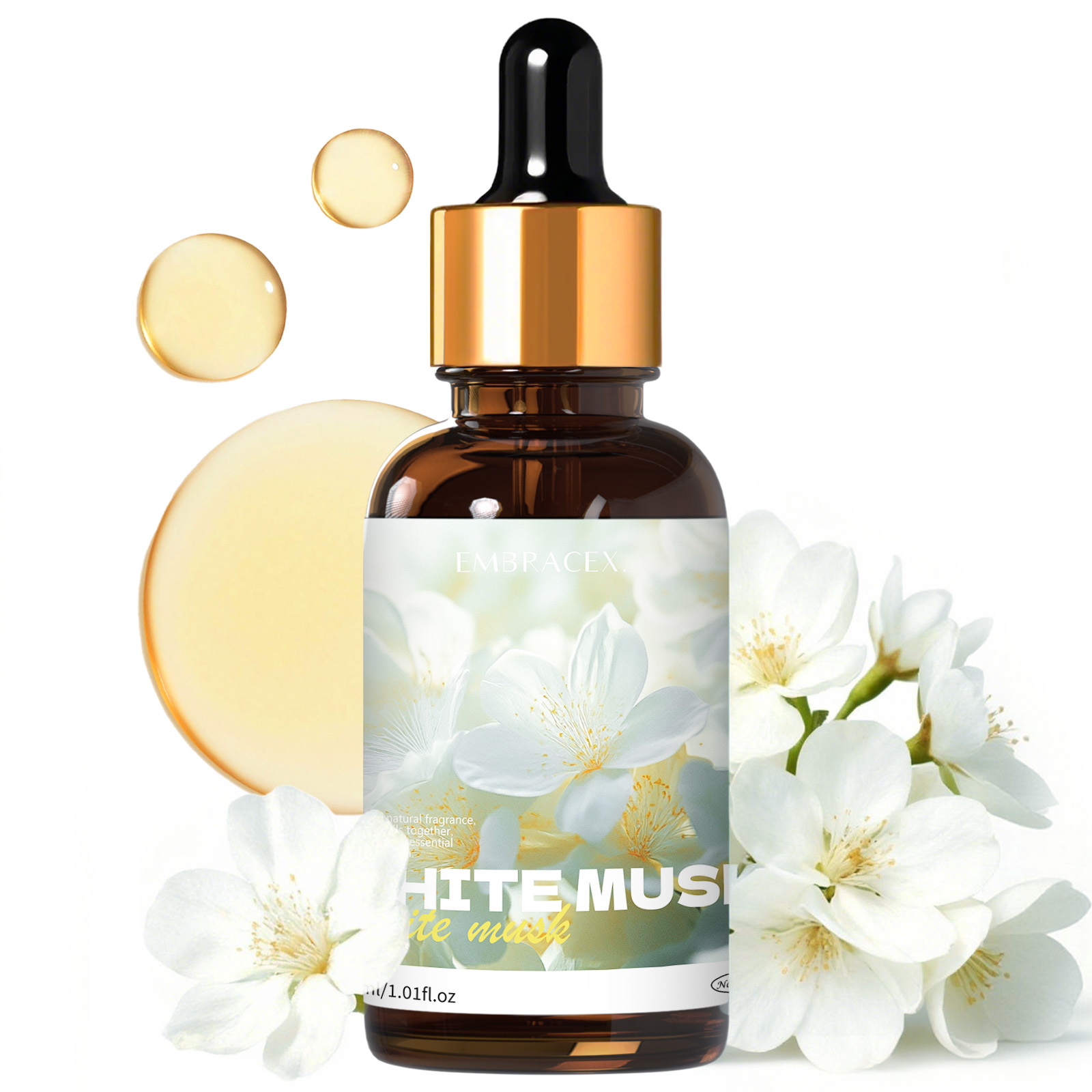 Candle Supplies Fragrance Oil - Óleo essencial de almíscar branco 30ml,