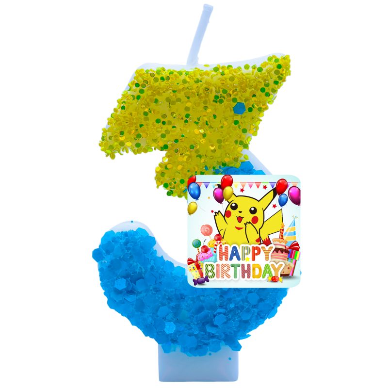 Zebra Candle Supplies - Velas Temáticas de Monstros Pokémon Pikachu