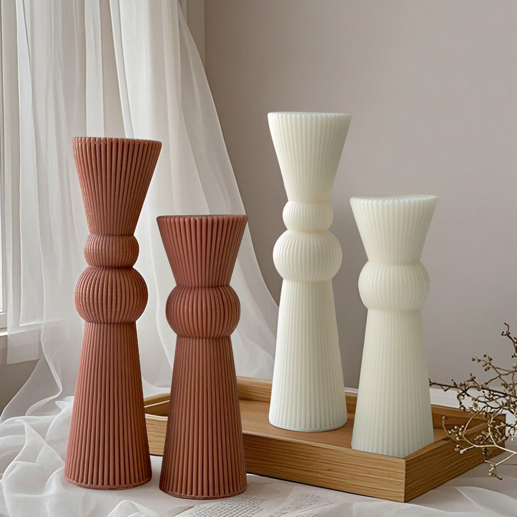 Candle Supplies Storage - Diy haste longa listrado pilar vela