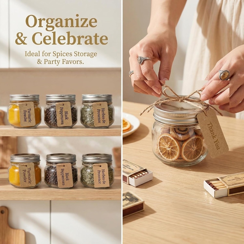 Pacote com 12 Frascos Mason de - Mason Jar 8Oz avaliação e preço