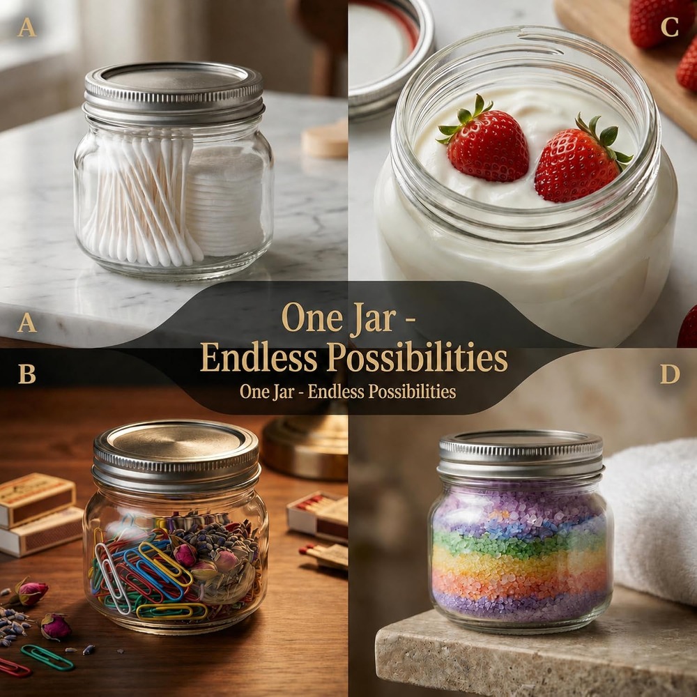 Pacote com 12 Frascos Mason de - Mason Jar 8Oz avaliação e preço