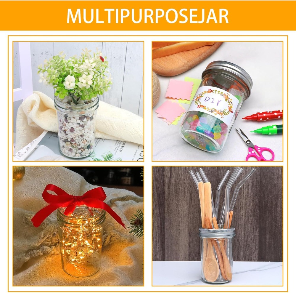 Pacote com 30 Frascos de Vidro - Mason Jar 8Oz avaliação e preço