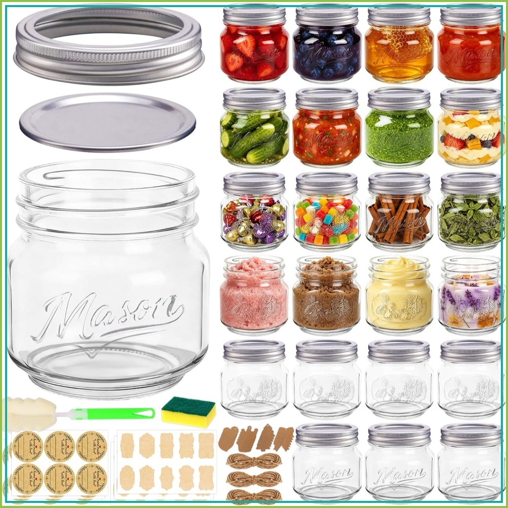 Potes Mason de 8 oz com Tampas - Mason Jar 8Oz avaliação e preço