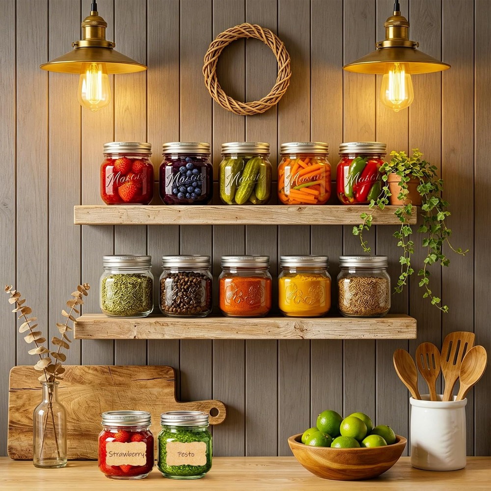 Potes Mason de 8 oz com Tampas - Mason Jar 8Oz avaliação e preço