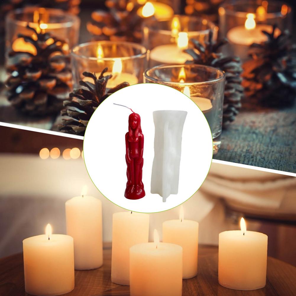 Diy molde de vela humanóide mo - Candle Supplies Storage avaliação e preço