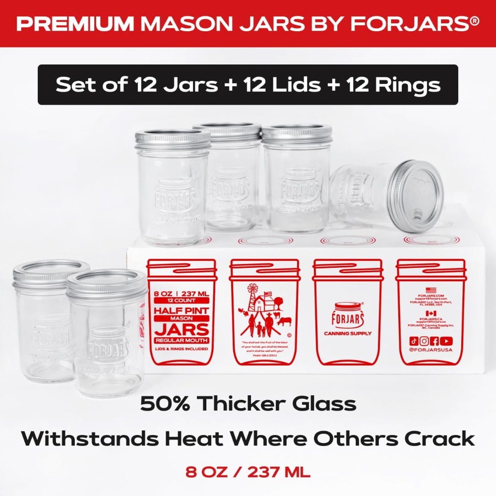 Frascos Mason Premium de 8oz c - Mason Jar 8Oz avaliação e preço