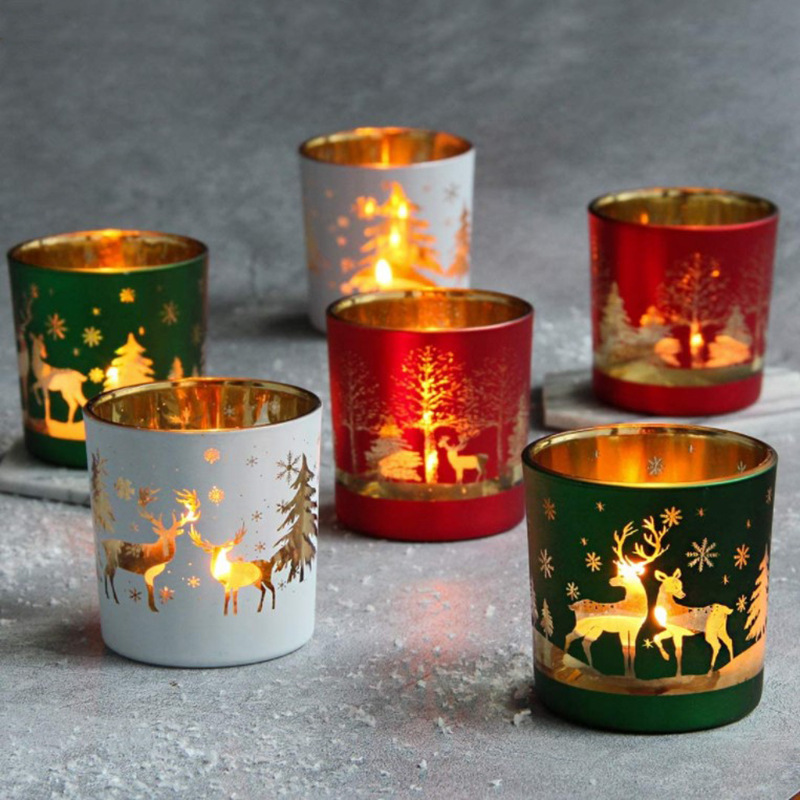 Vasos de vidro de natal para v - Candle Supplies Glass Jars avaliação e preço