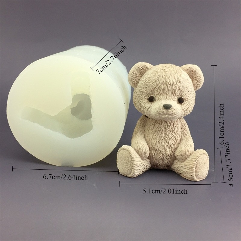 Molde de Silicone Urso Fofo pa - Candle Supplies Storage avaliação e preço