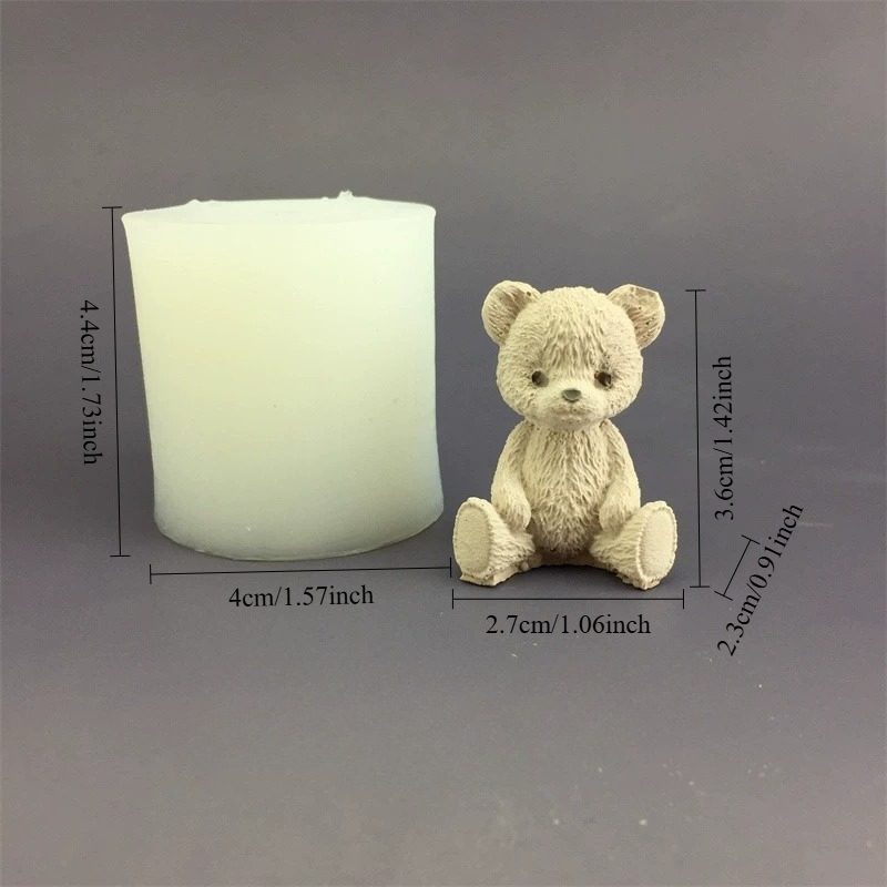 Molde de Silicone Urso Fofo pa - Candle Supplies Storage avaliação e preço