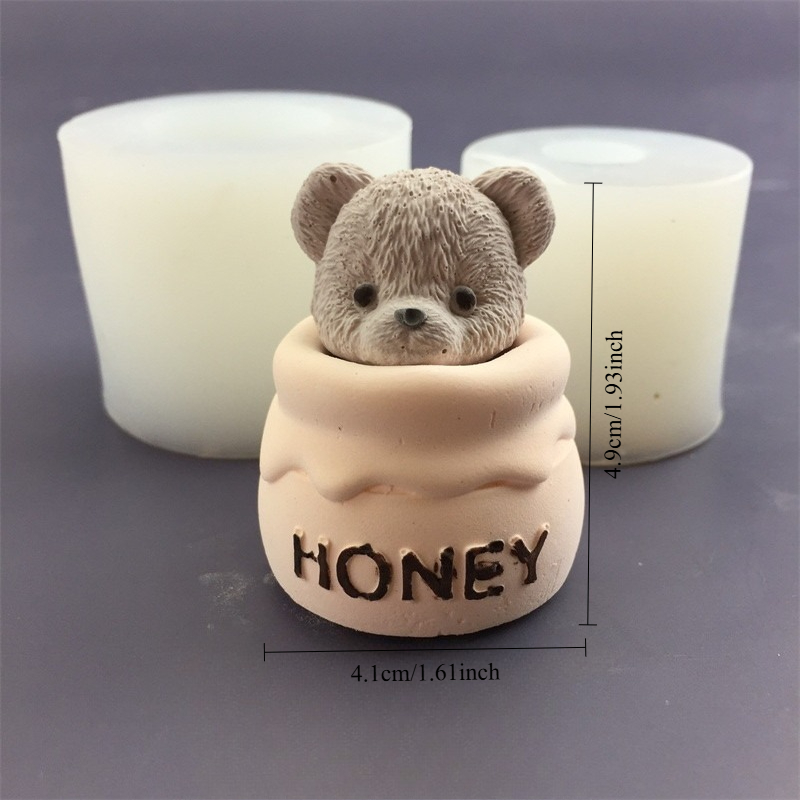 Molde de Silicone Urso Fofo pa - Candle Supplies Storage avaliação e preço