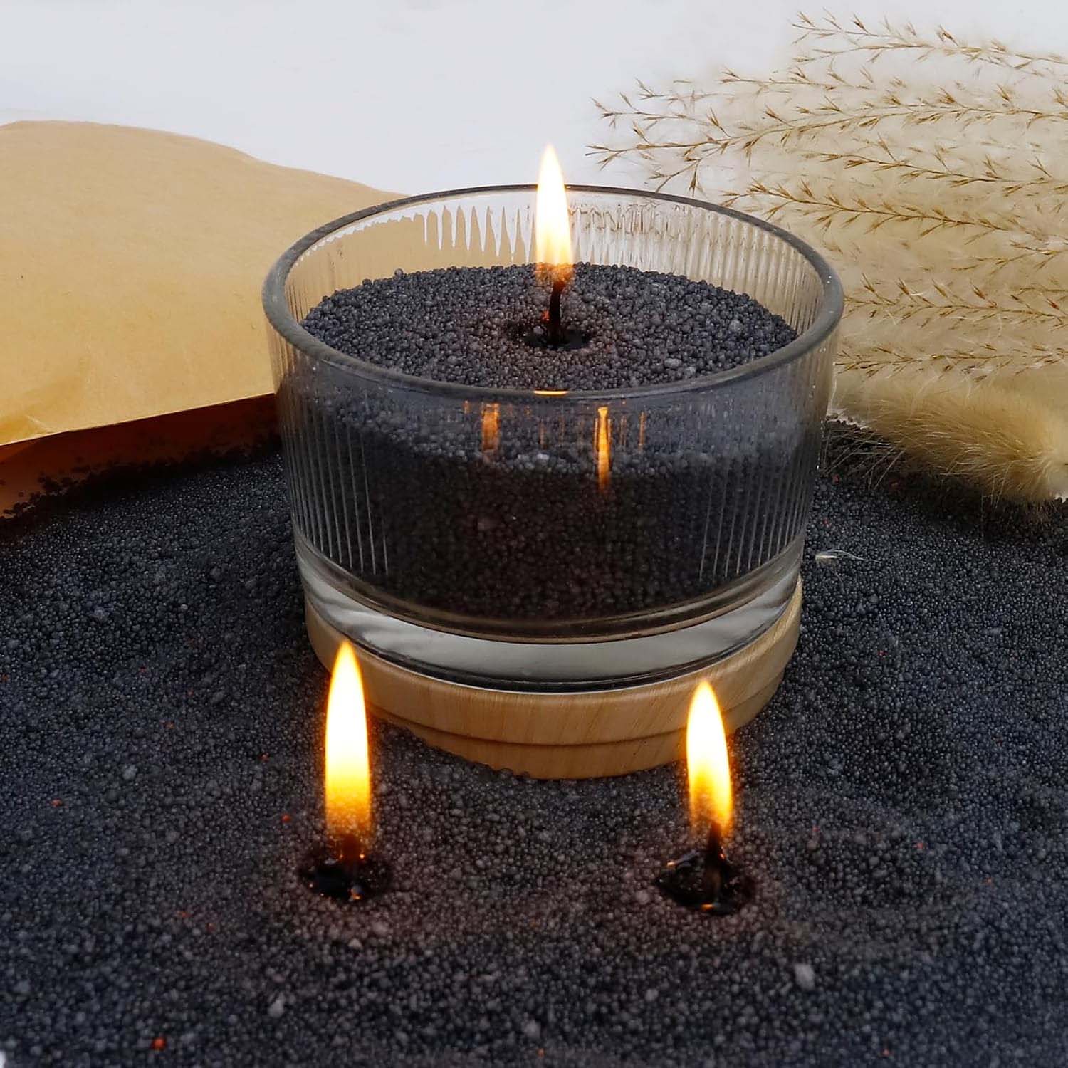 Areia de Cera Preta com Pavio, - Candle Supplies Storage avaliação e preço
