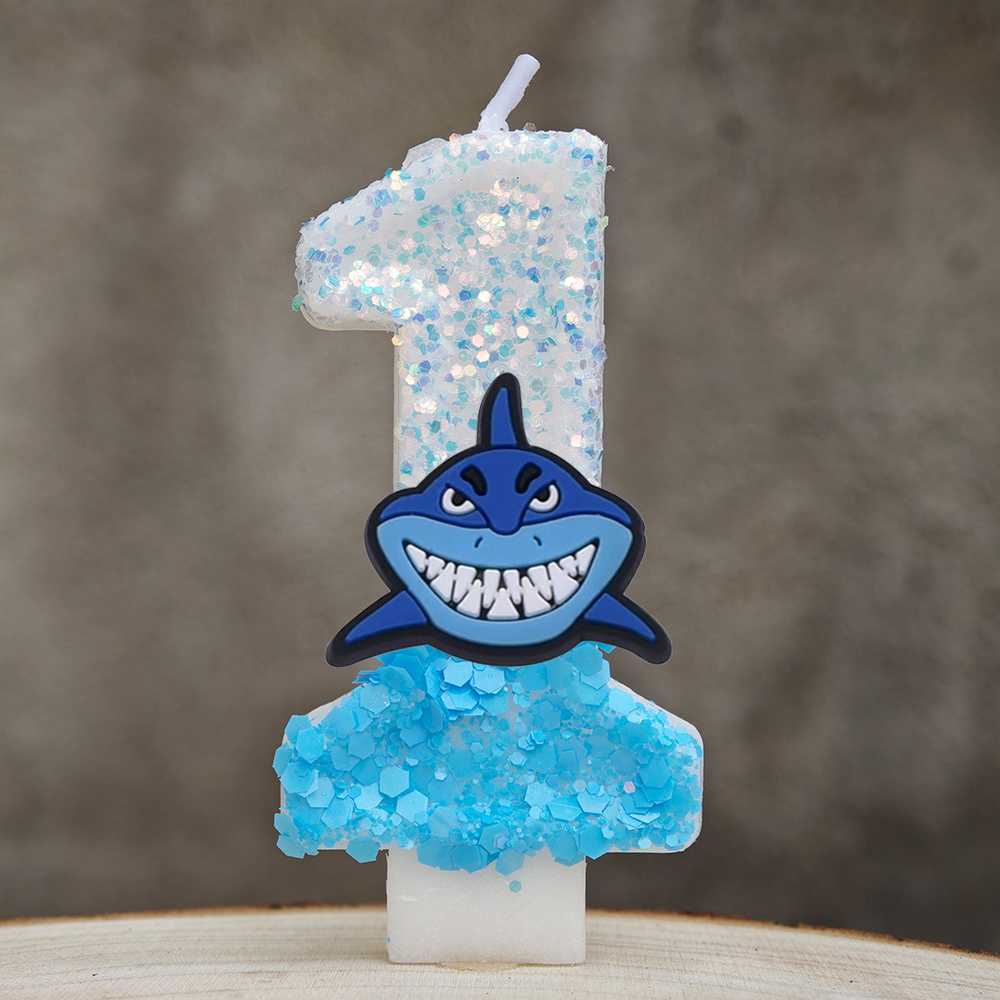 Vela de tubarão anime figura d - Zebra Candle Supplies avaliação e preço