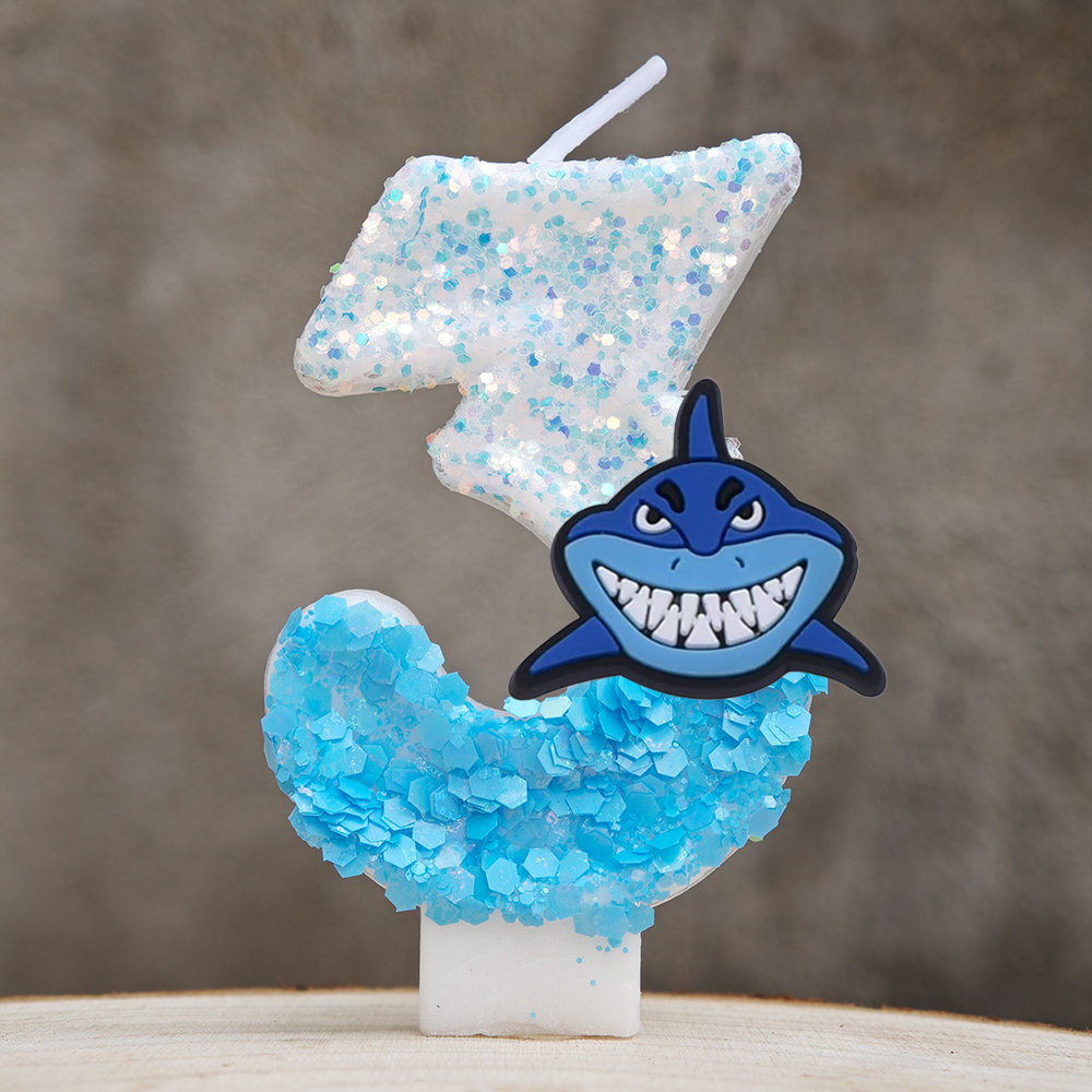 Vela de tubarão anime figura d - Zebra Candle Supplies avaliação e preço