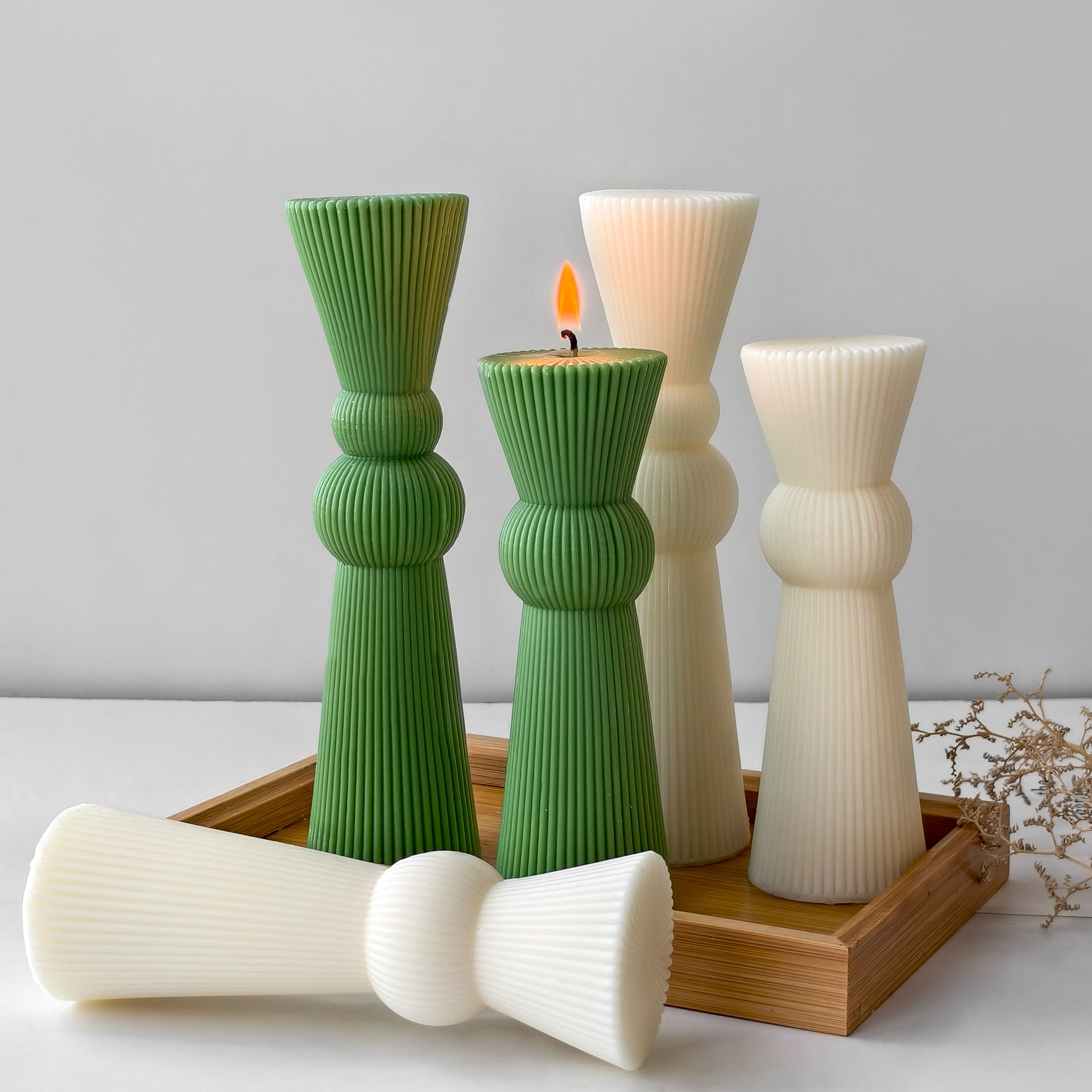 Diy haste longa listrado pilar - Candle Supplies Storage avaliação e preço